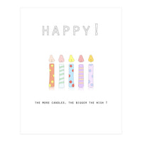 HAPPY!  THE MORE CANDLES, THE BIGGER THE WISH! (Print Only)