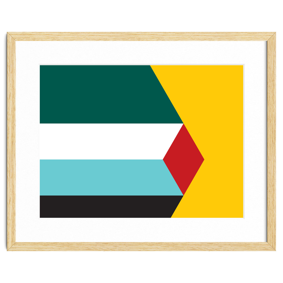 Geometric Shapes No. 43 - yellow & green