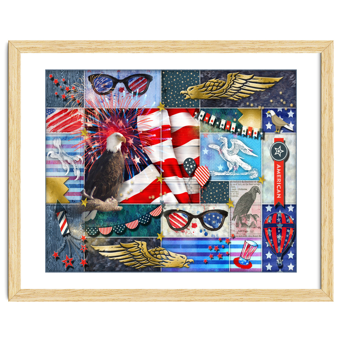 Americana Eagles Collage