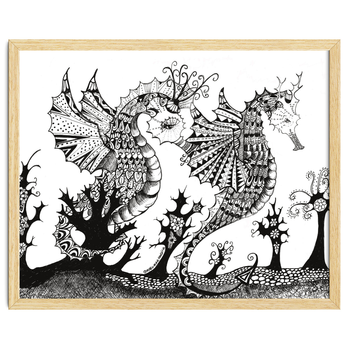 Seahorse Dragons Mystical Home