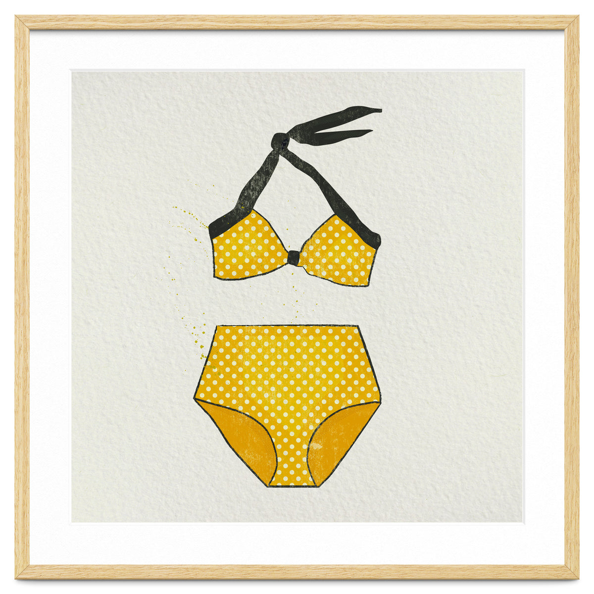 Yellow polka dot bikini