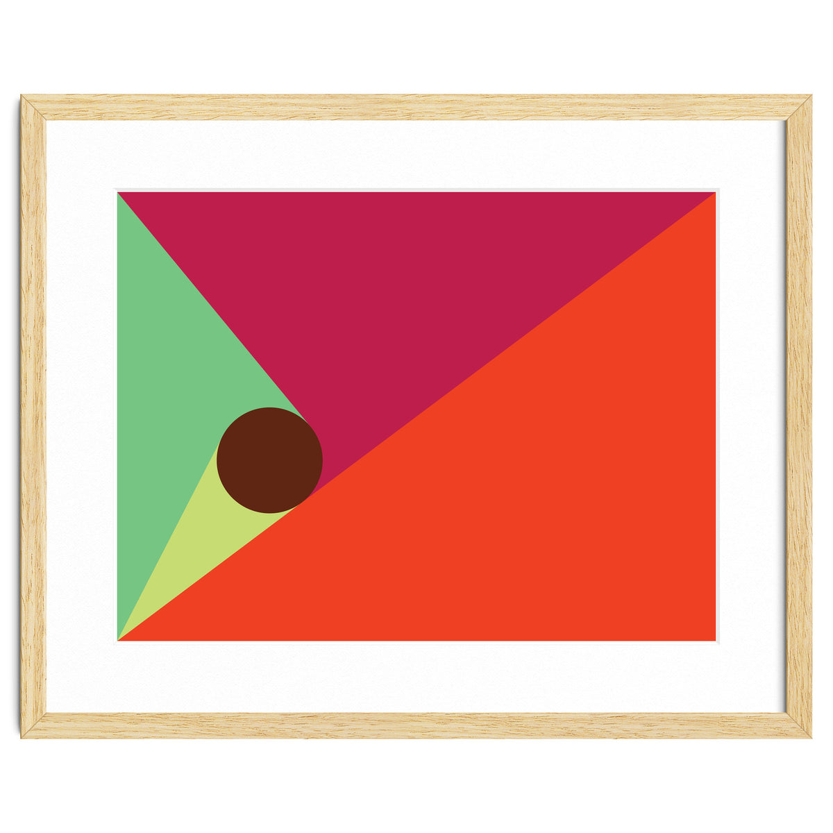 Geometric Shapes No. 25 - orange, mint & purple