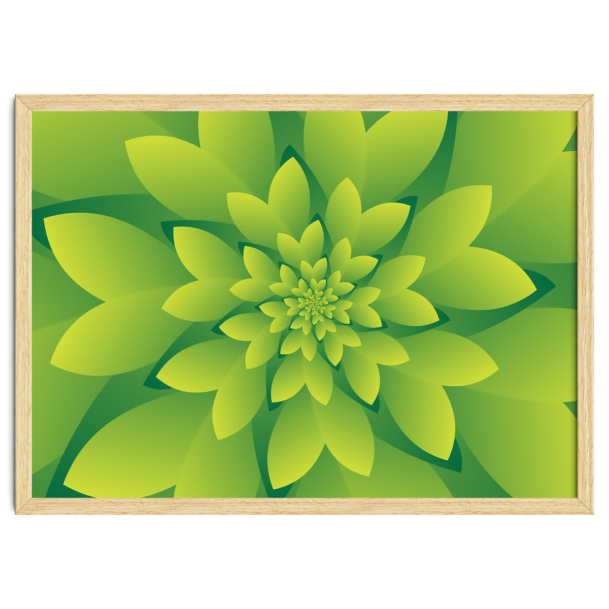 Abstract Green Floral Design 3D ART