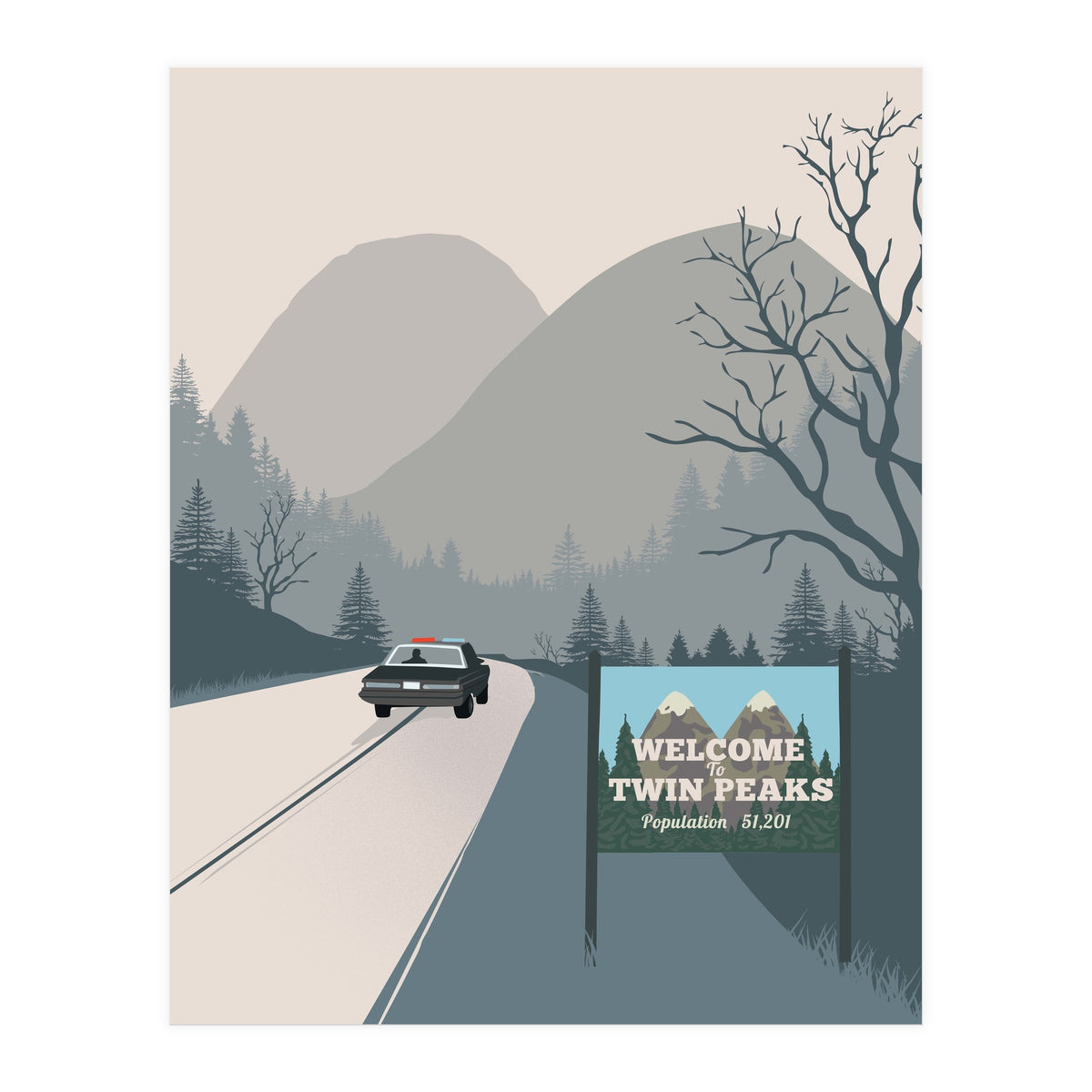 Welcome to Twin Peaks poster (Print Only)