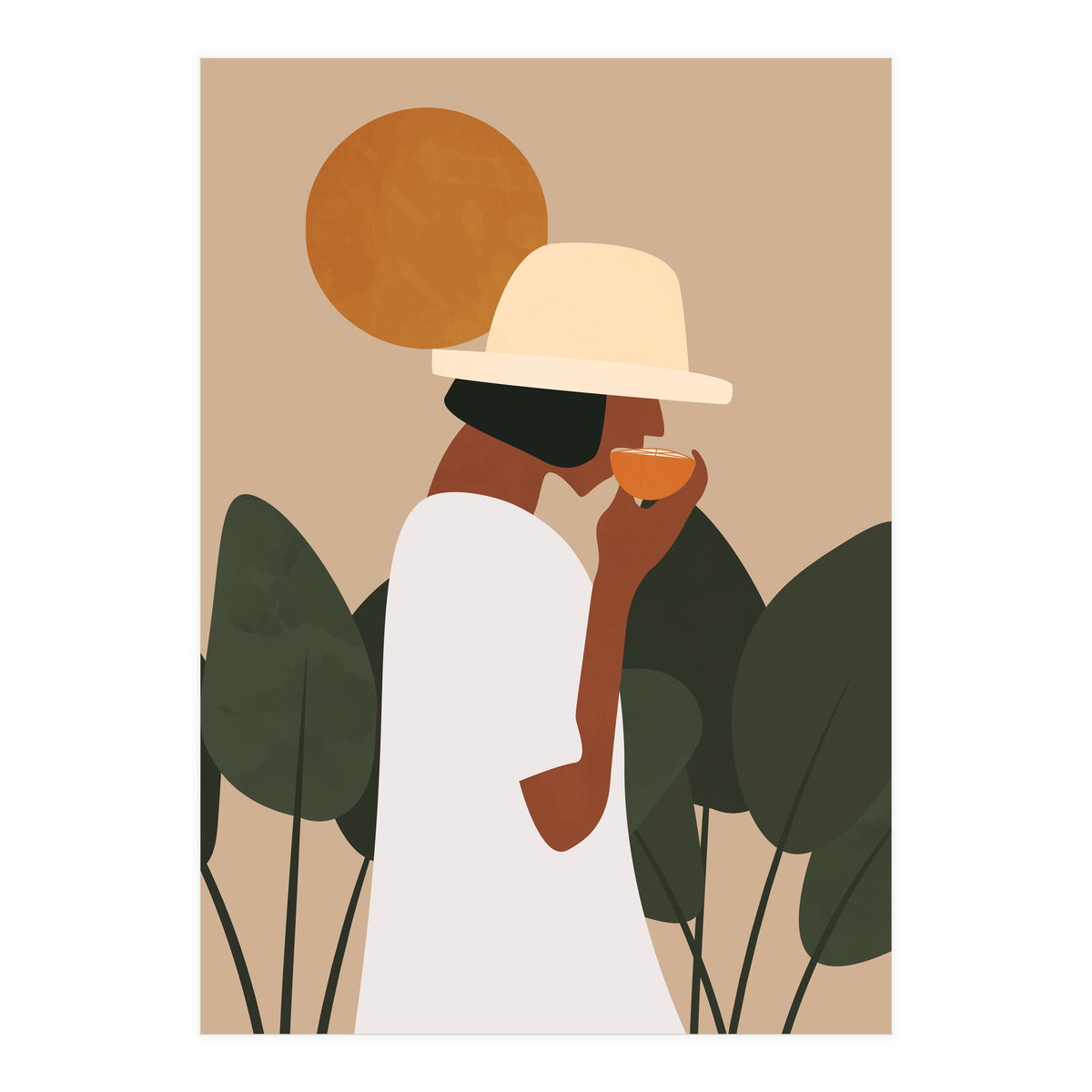 Boho Chic Woman at Park (Print Only)