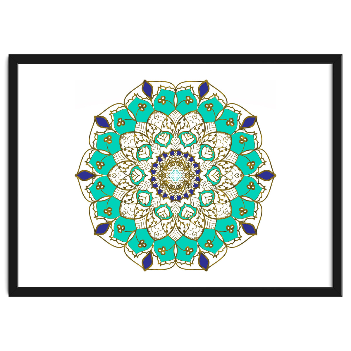 Blue and Gold Mandala