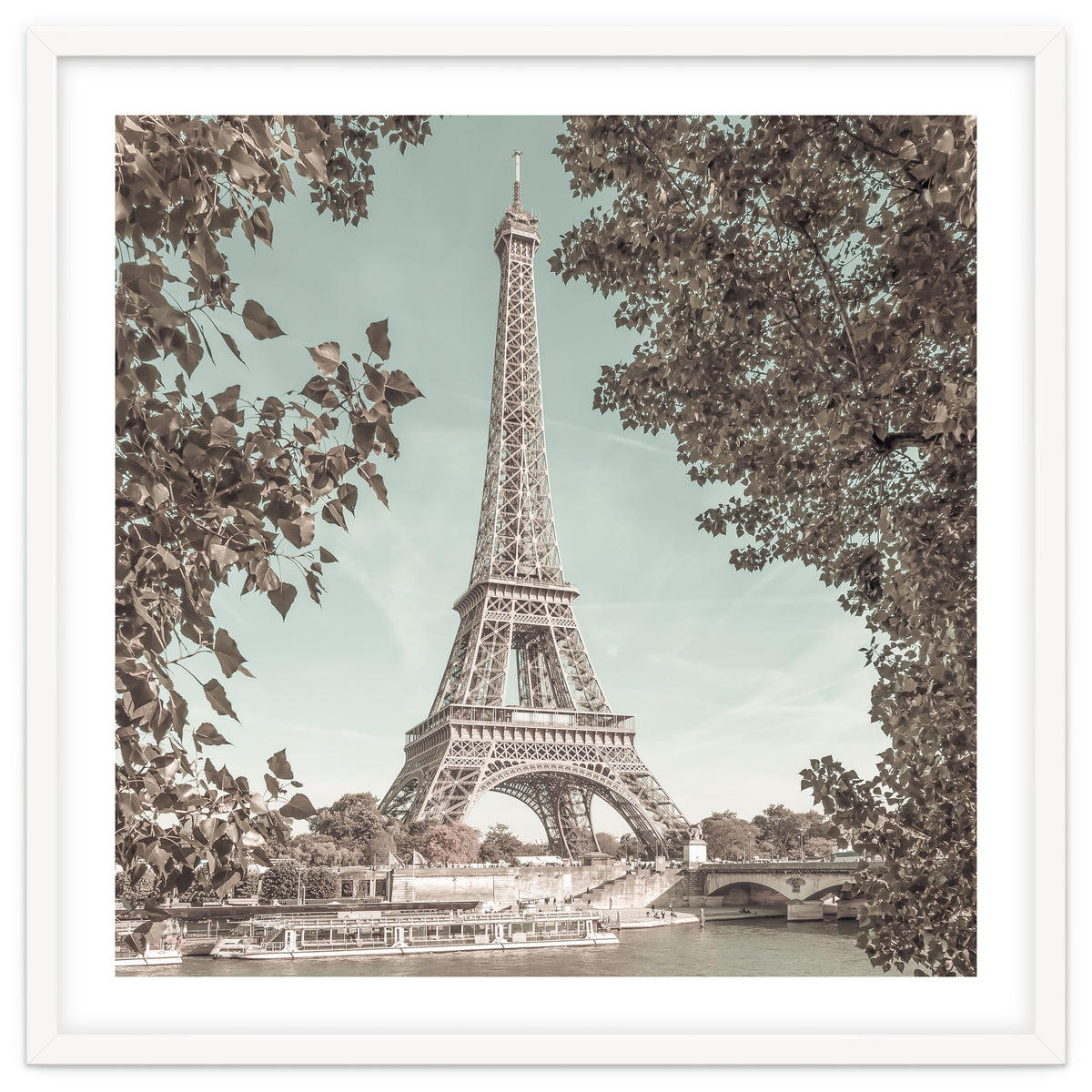 PARIS Eiffel Tower & River Seine | urban vintage style