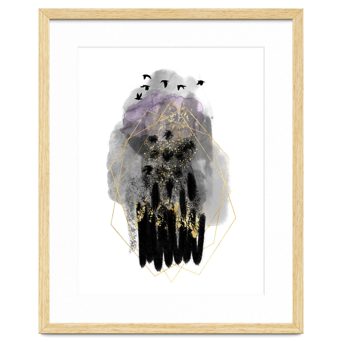 Abstract watercolour calm before the storm