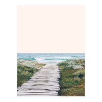 The Ocean is Calling & I Must Go | Pastel Sea Beachy Nature Landscape Travel (Print Only)