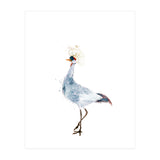Watercolor Grey Crowned Crane (Print Only) thumbnail