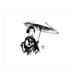 geisha under umbrella (Print Only) thumbnail
