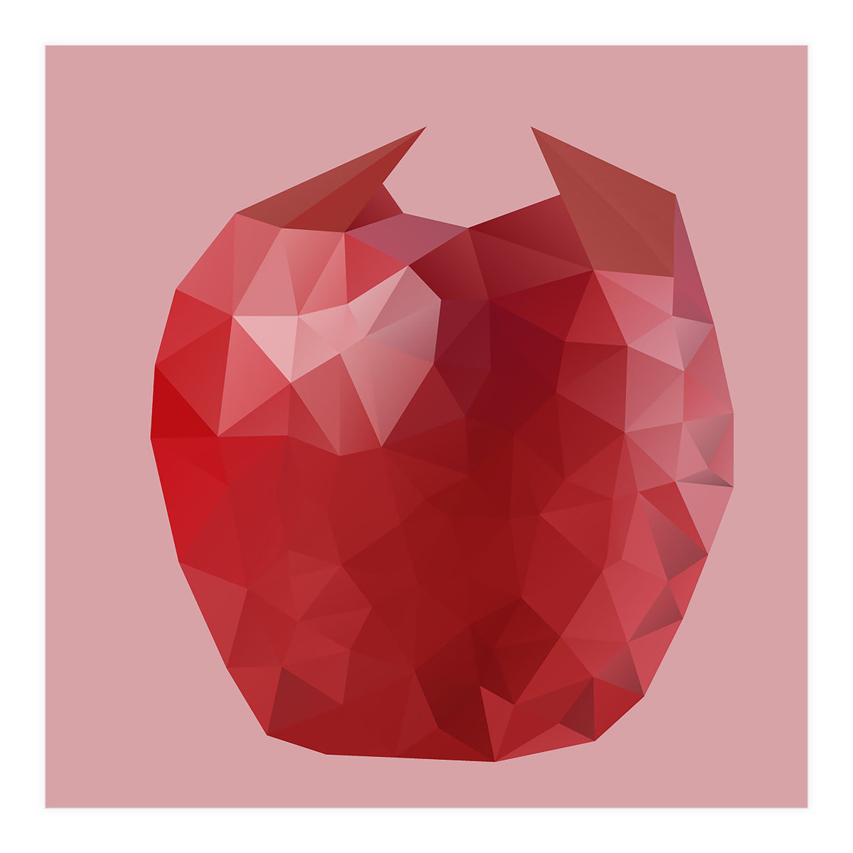 Apple Low Poly Art  (Print Only)