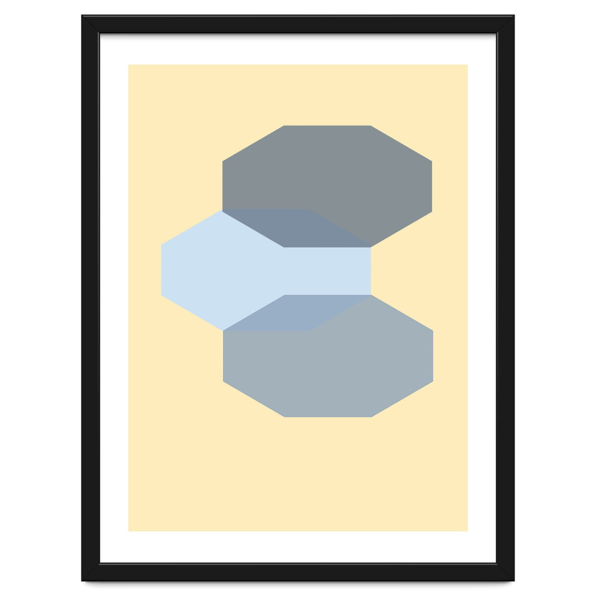 Blue shapes abstract