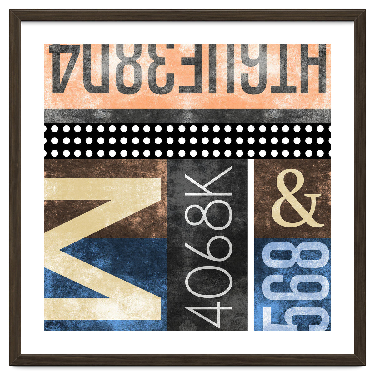 Typographic Industrial Abstract - M