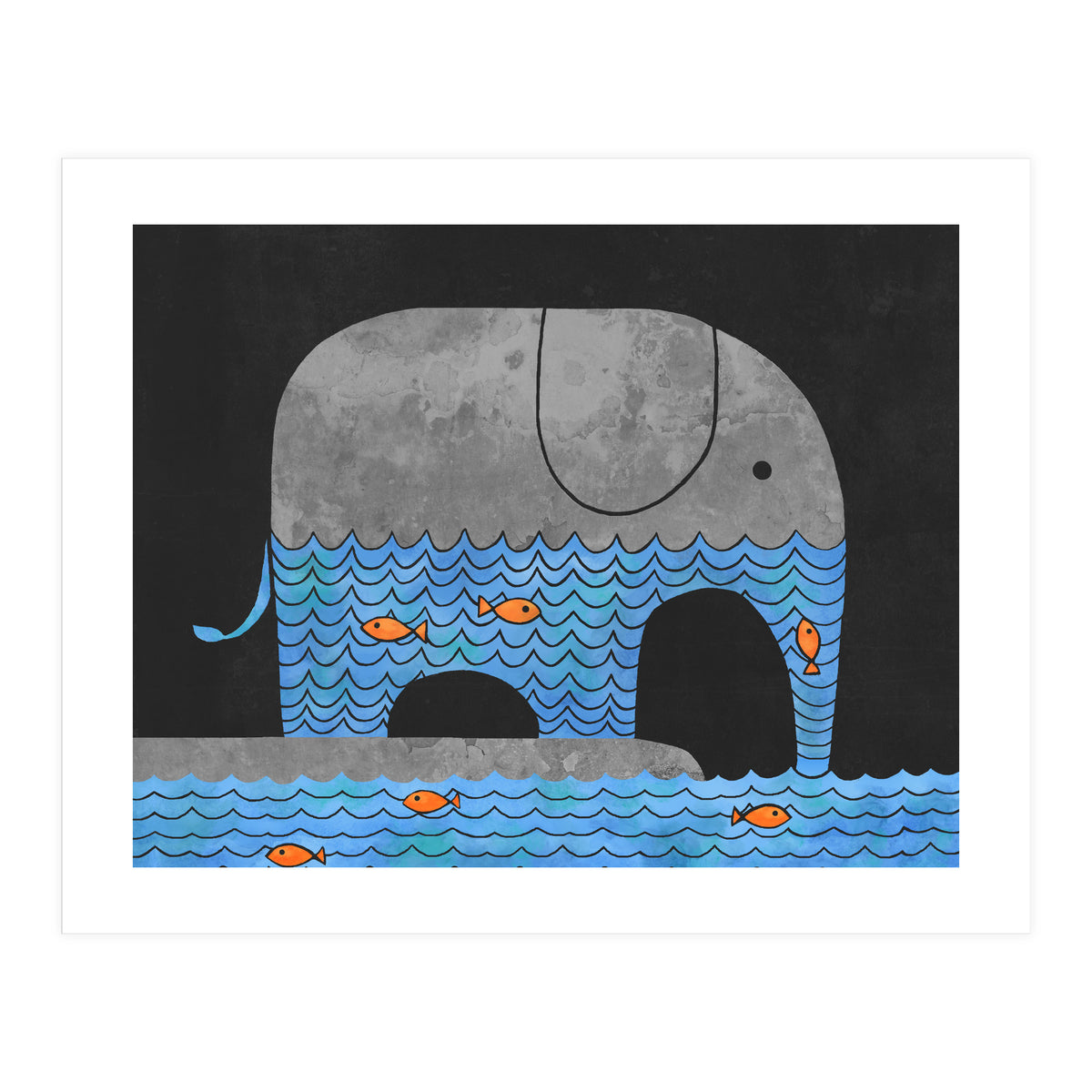 Thirsty Elephant (Print Only)