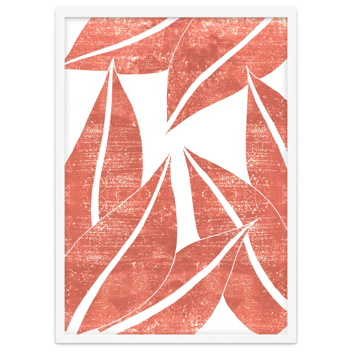 Abstract Terracotta Leaves 1 - Burnt Orange