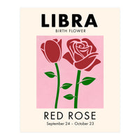 Libra Birth Flower Red Rose (Print Only)