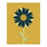 Scandinavian Folk Minimalist Flower Yellow Mustard (Print Only) thumbnail