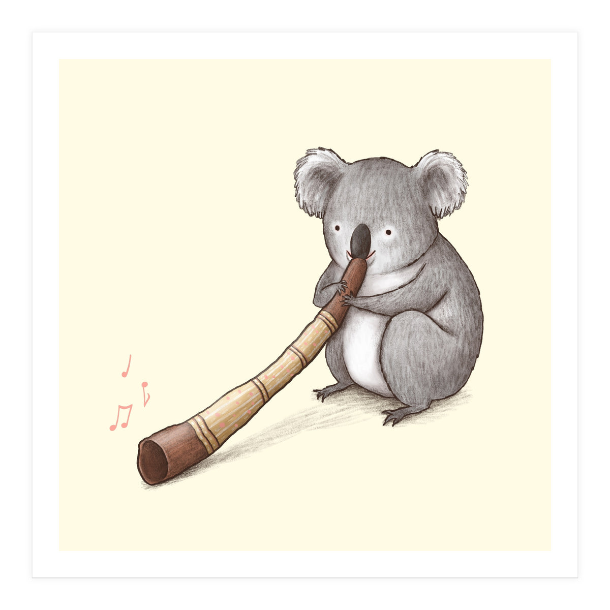 Koala Playing a Didgeridoo (Print Only)