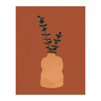 Terracotta Earth Tones Wall Decor Pottery Plant II (Print Only)