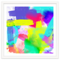 Abstract Stripes Neon Artistic Watercolor Pattern