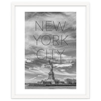 NYC Statue of Liberty | Text & Skyline