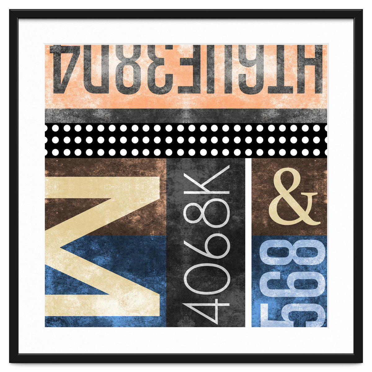 Typographic Industrial Abstract - M