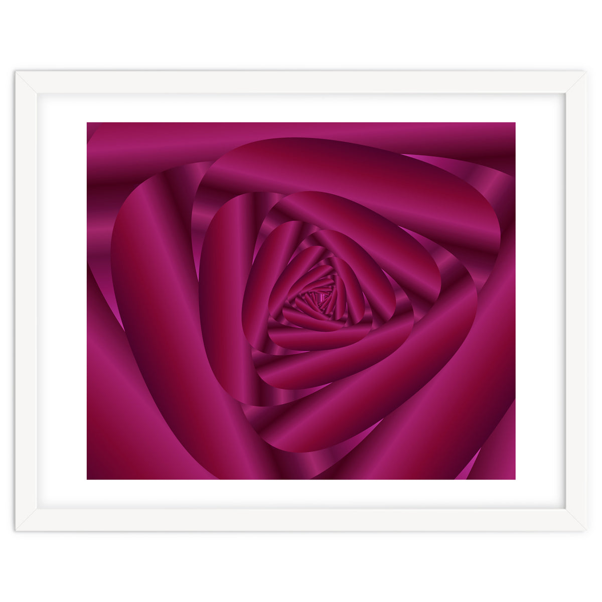Pink Color Rose Swirl Art