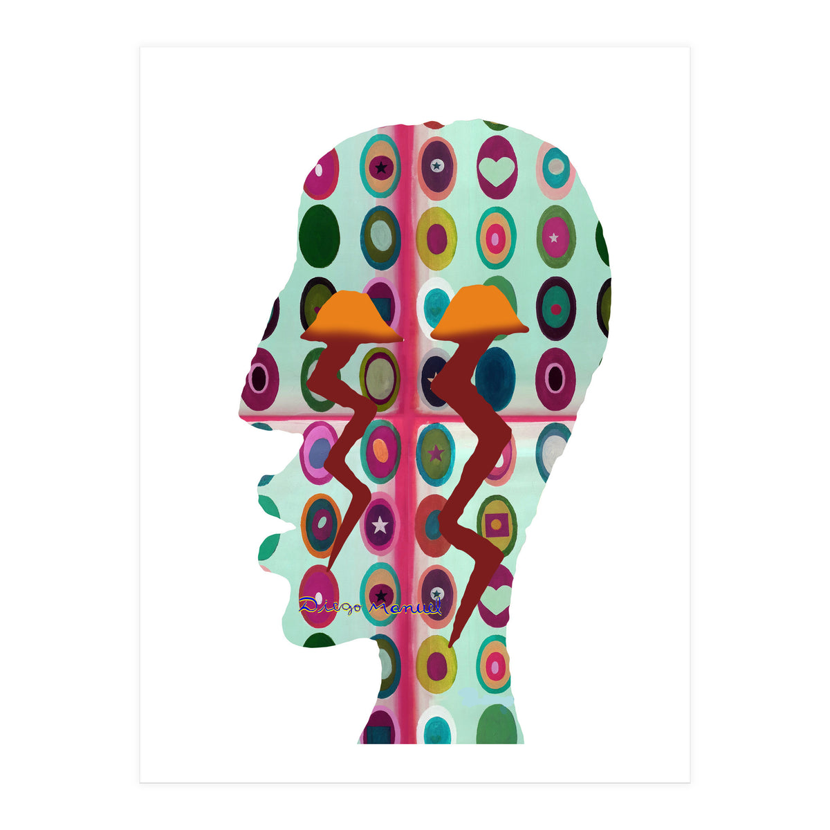 Perfil Con Rayos 10 (Print Only)