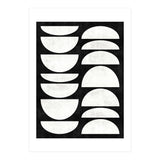 Mid-Century Modern Pattern No.8 - Black and White Concrete (Print Only) thumbnail