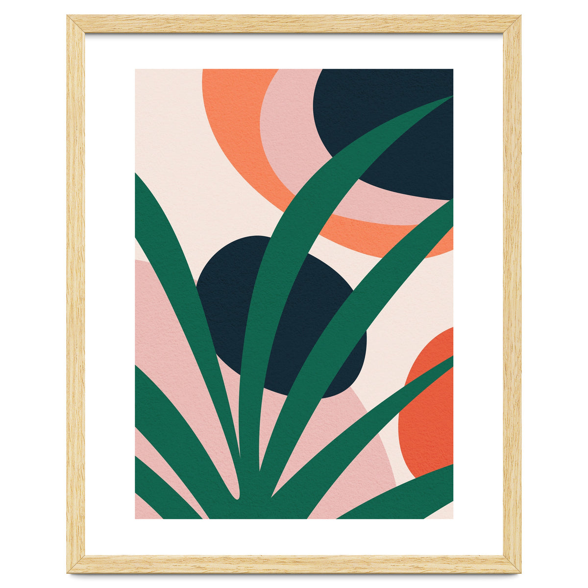 Abstract Mid Century Modern Scandinavian Leaf