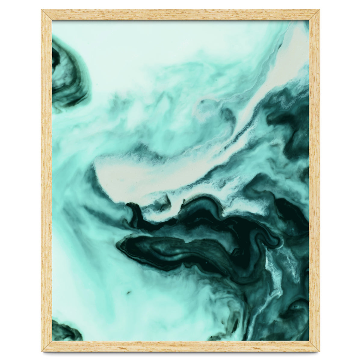 Abstract marbling mint
