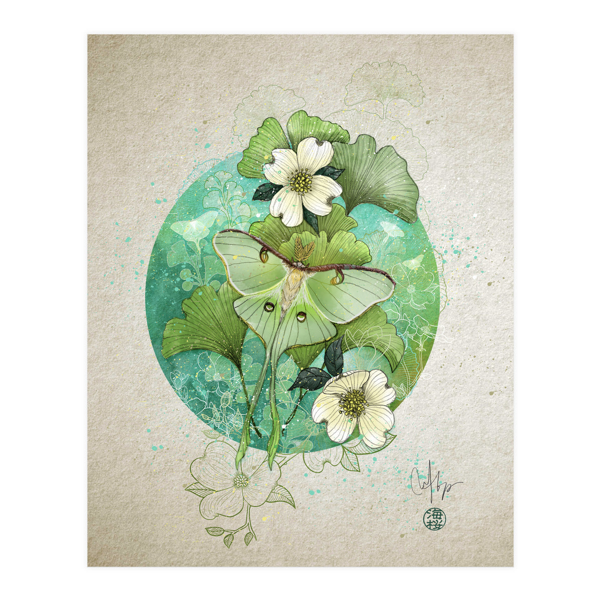 Luna Moth  (Print Only)