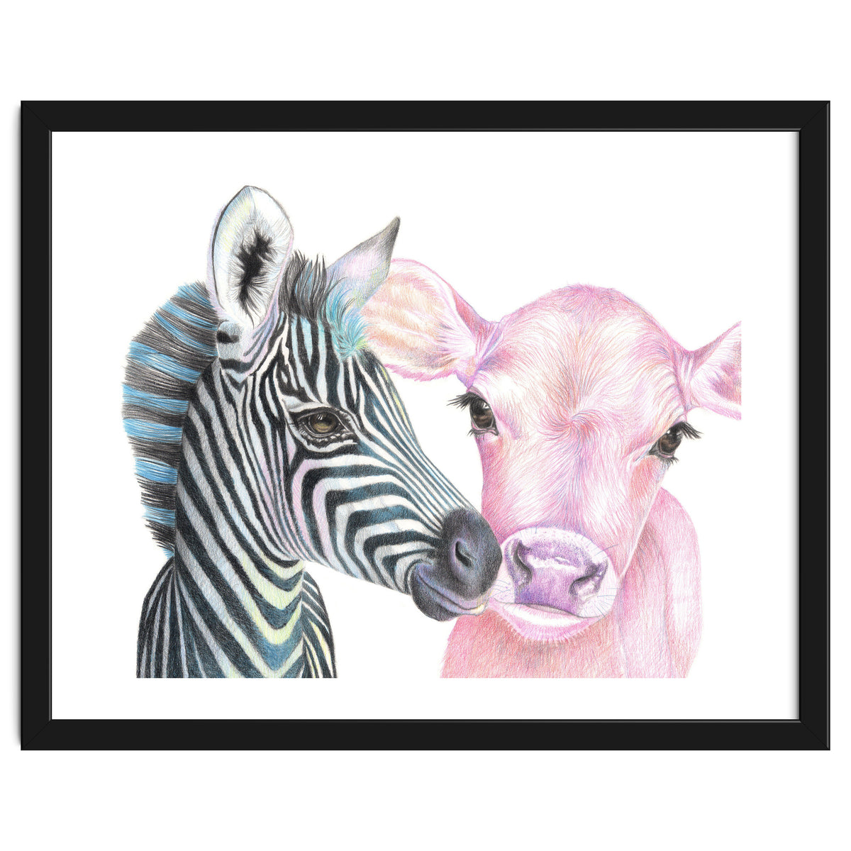 Zebra and Cow