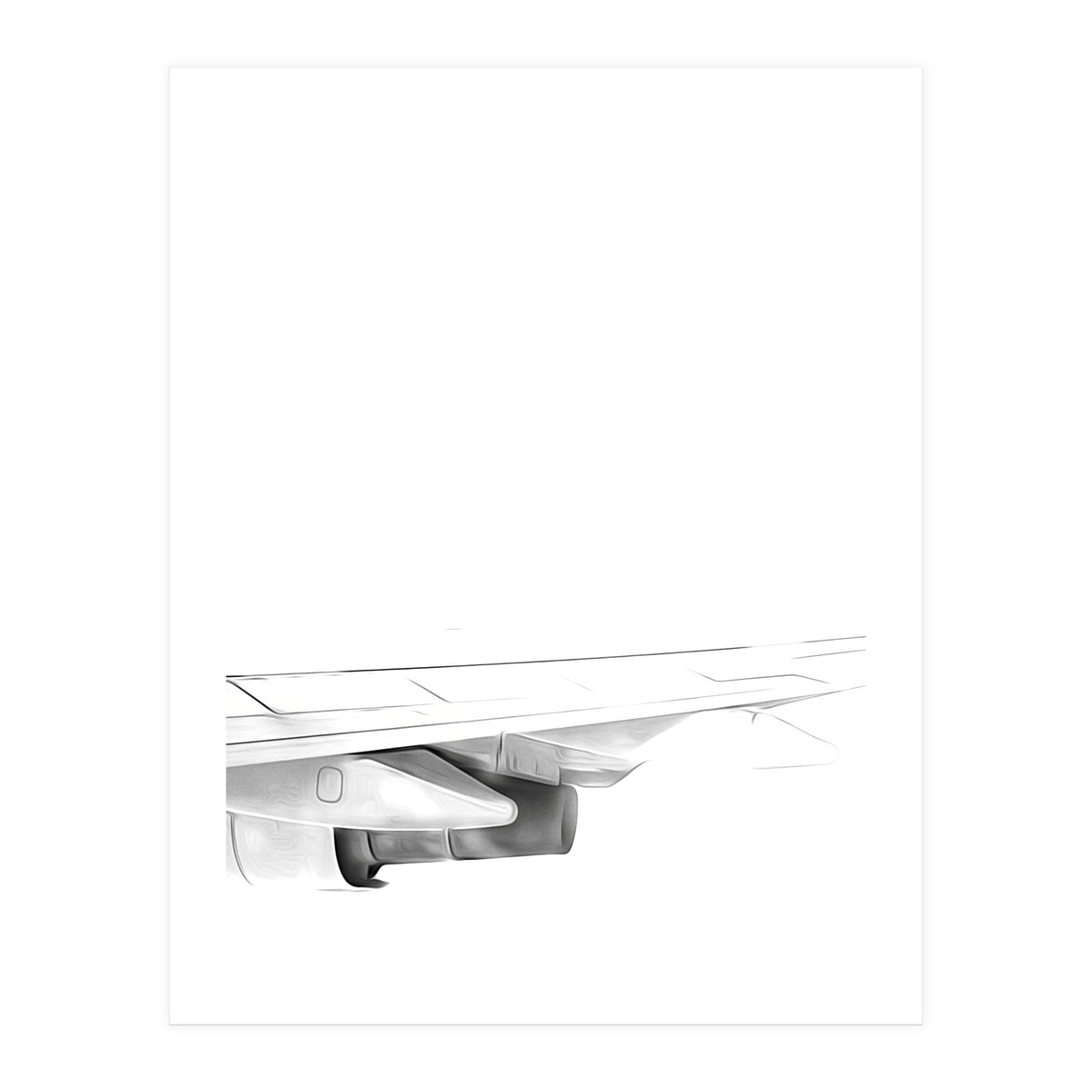 Black and White Airplane (Print Only)