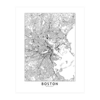 Boston White Map (Print Only)