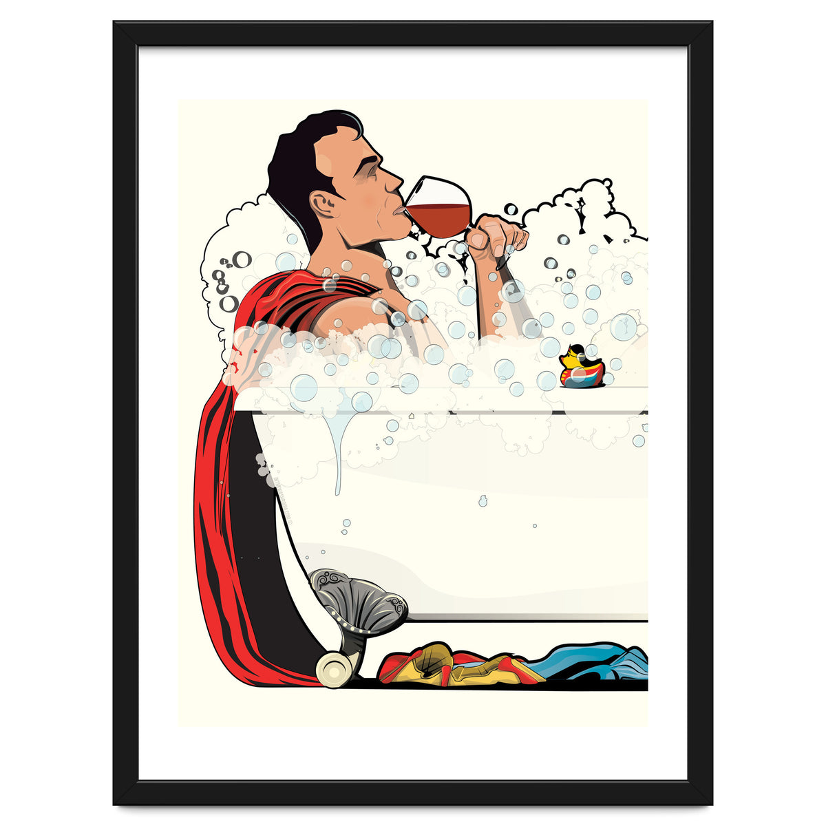 Superman in the Bath, funny Bathroom Humour