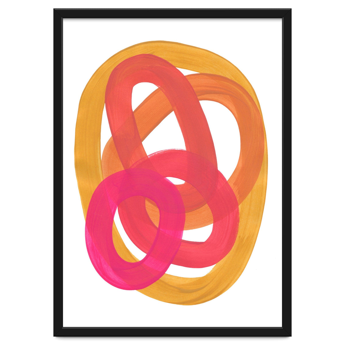 Warm Candy Colors Magenta Yellow Nesting Circles Ombre