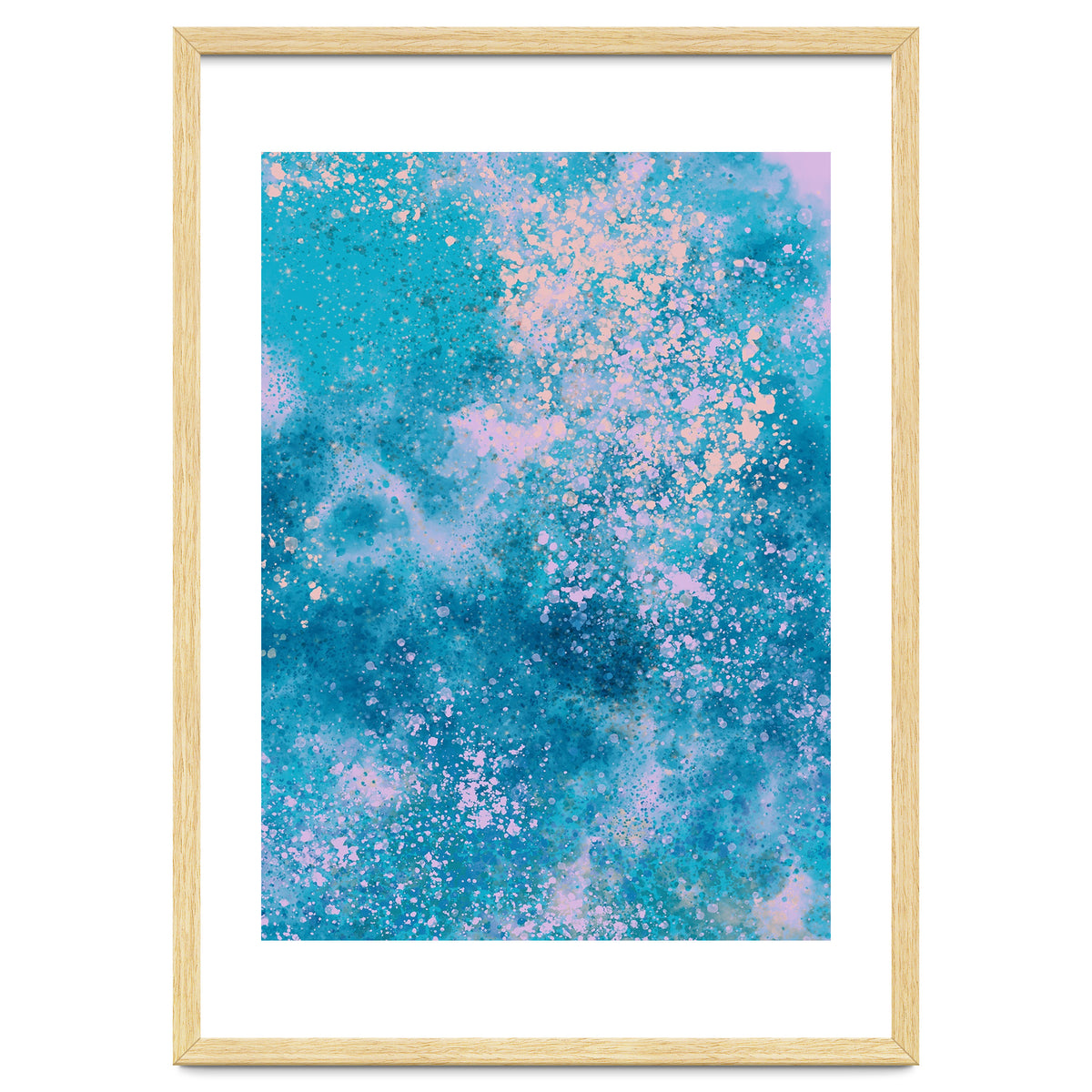 Abstract Watercolor Pink Blue
