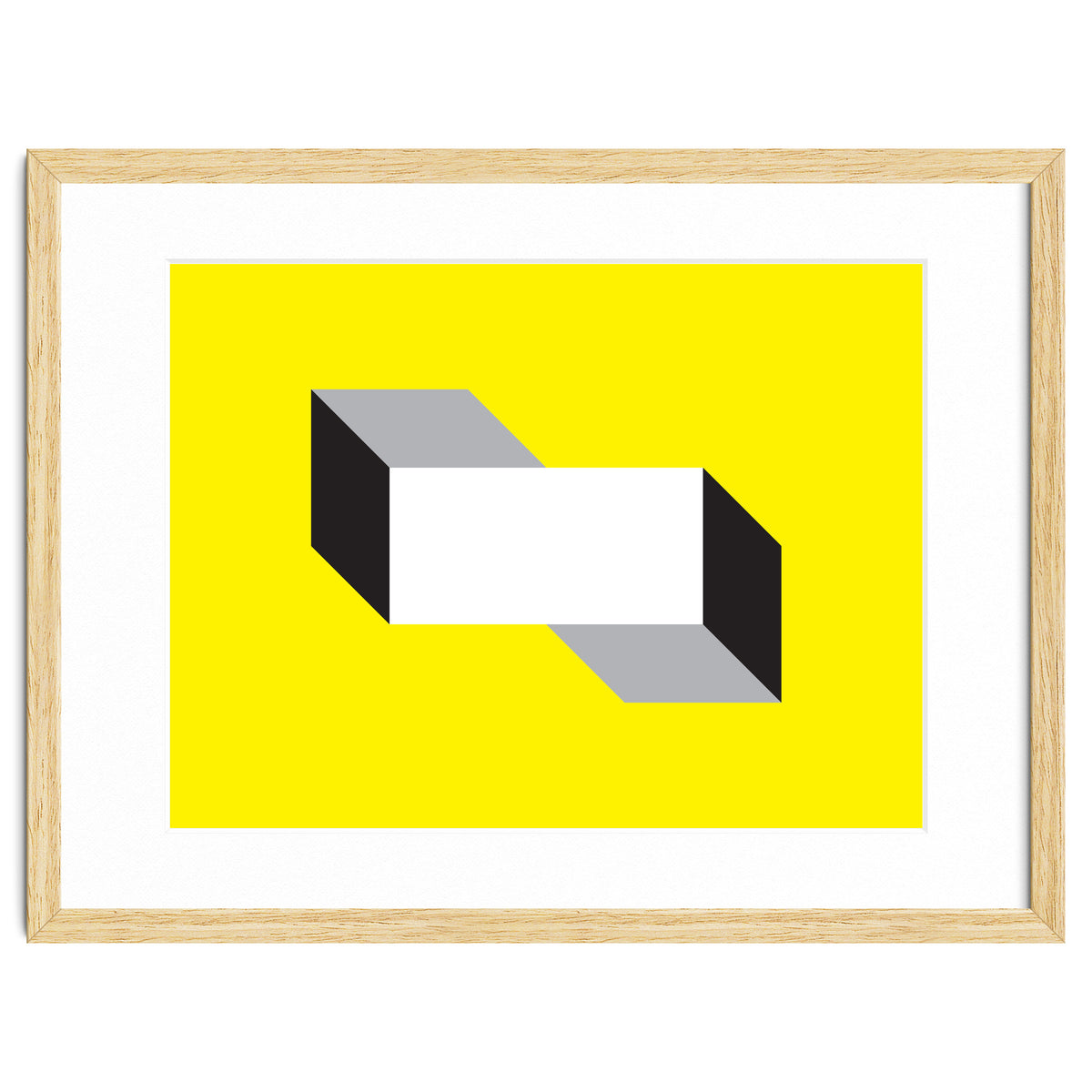 Geometric Shapes No. 50 - yellow, black & grey