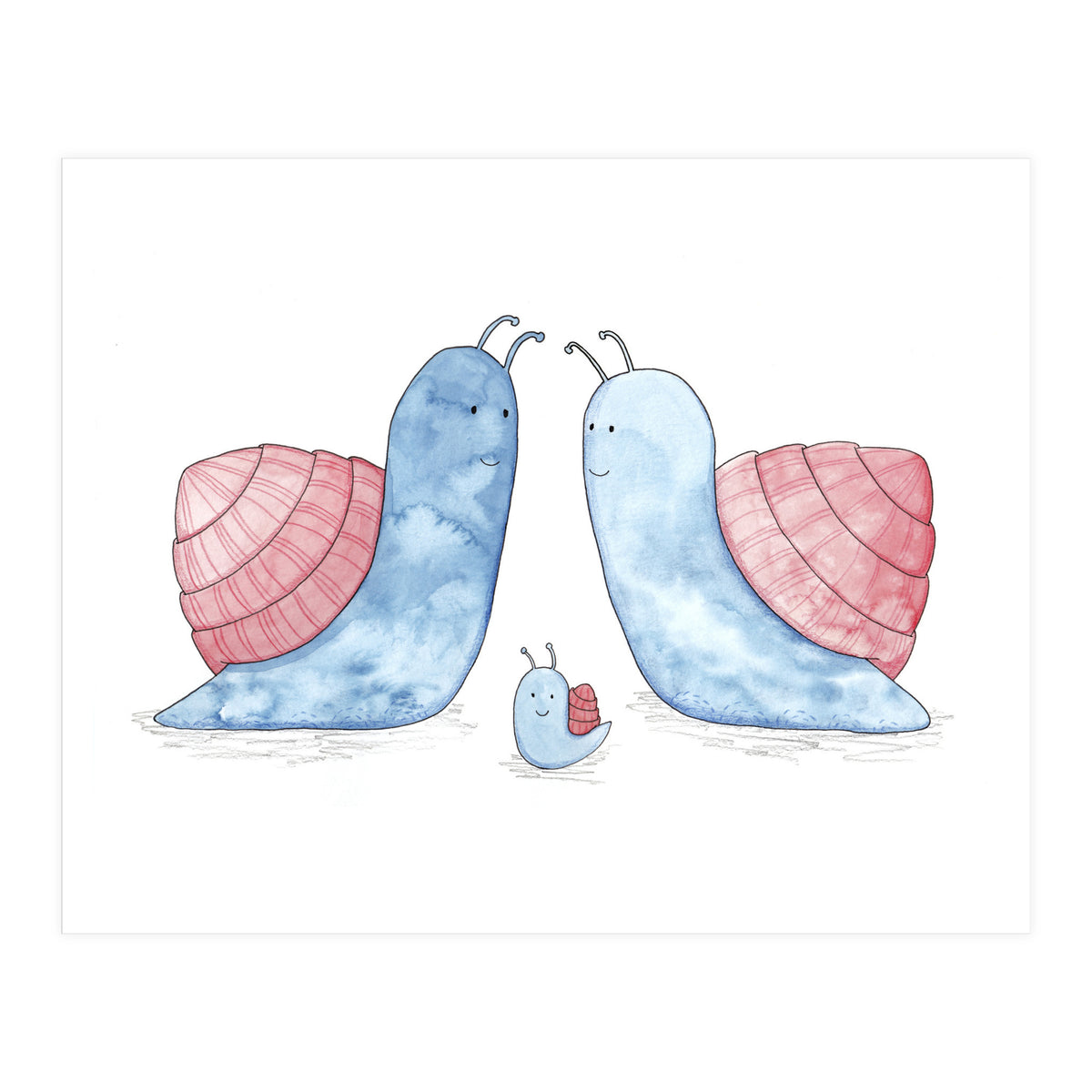 Blue Snail Family (Print Only)