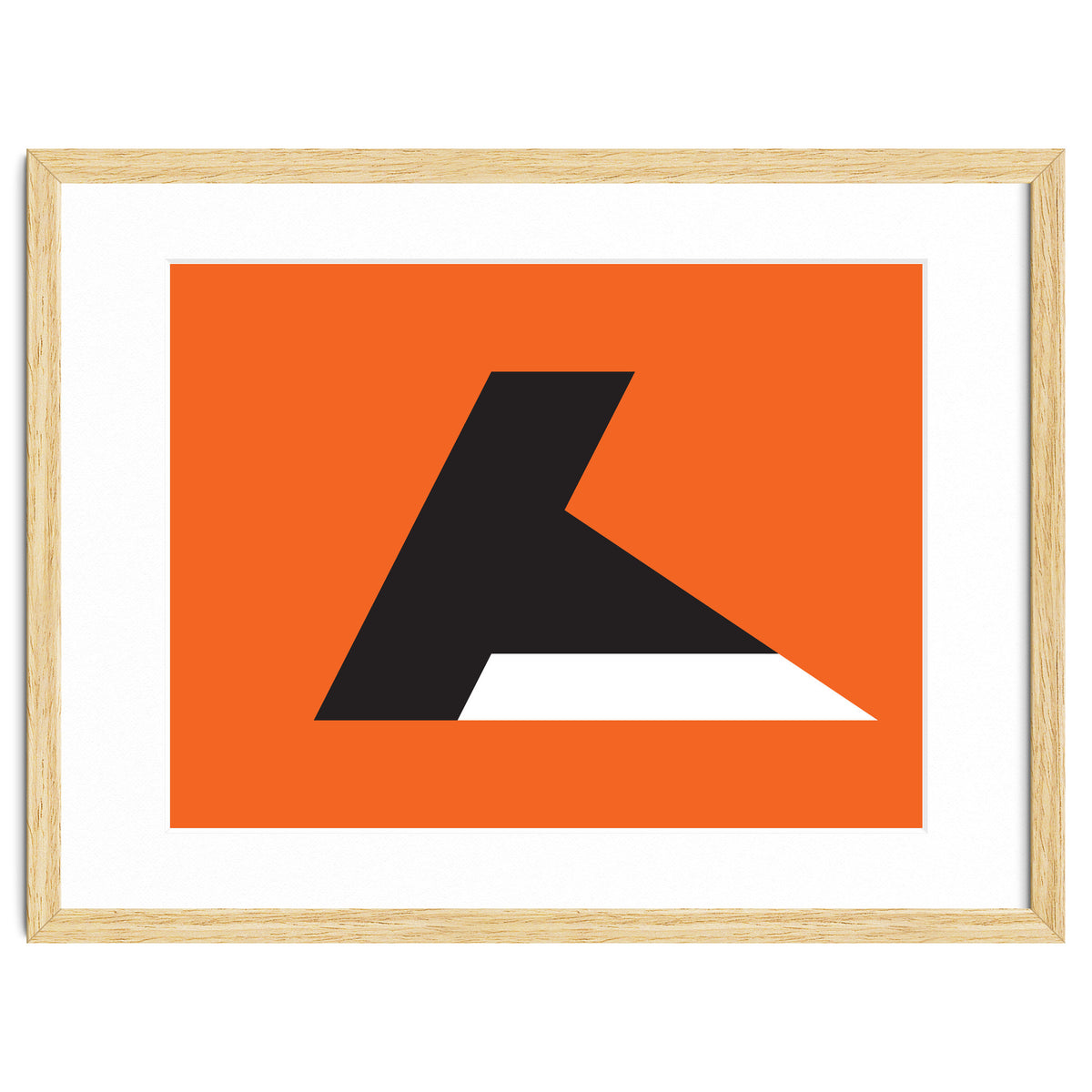 Geometric Shapes No. 79 - orange & black