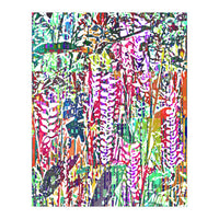 Jungle Mysteries, Colorful Bohemian Rustic Forest, Eclectic Nature Botanical Heliconia Tropical (Print Only)