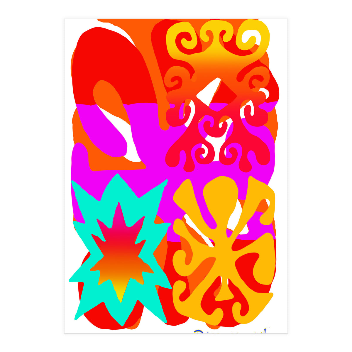 Pop Abstract Asimetrico 9 Copia (Print Only)