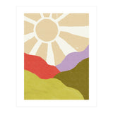 Sunshine & Hills \\ Retro Landscape  (Print Only) thumbnail