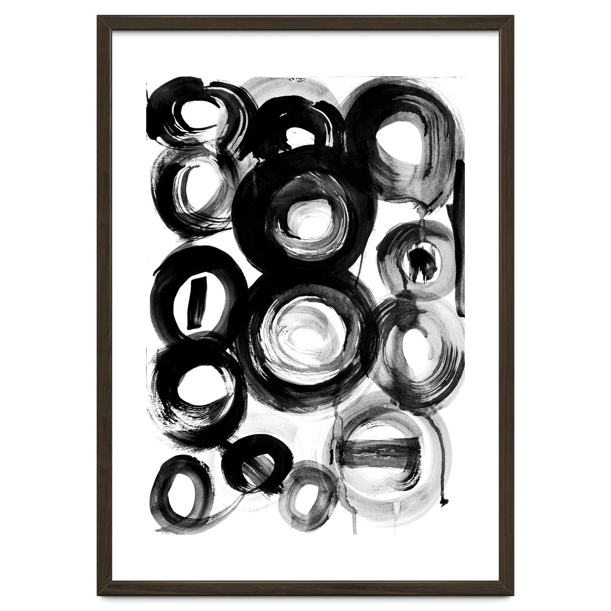 Black and White Ink Circles