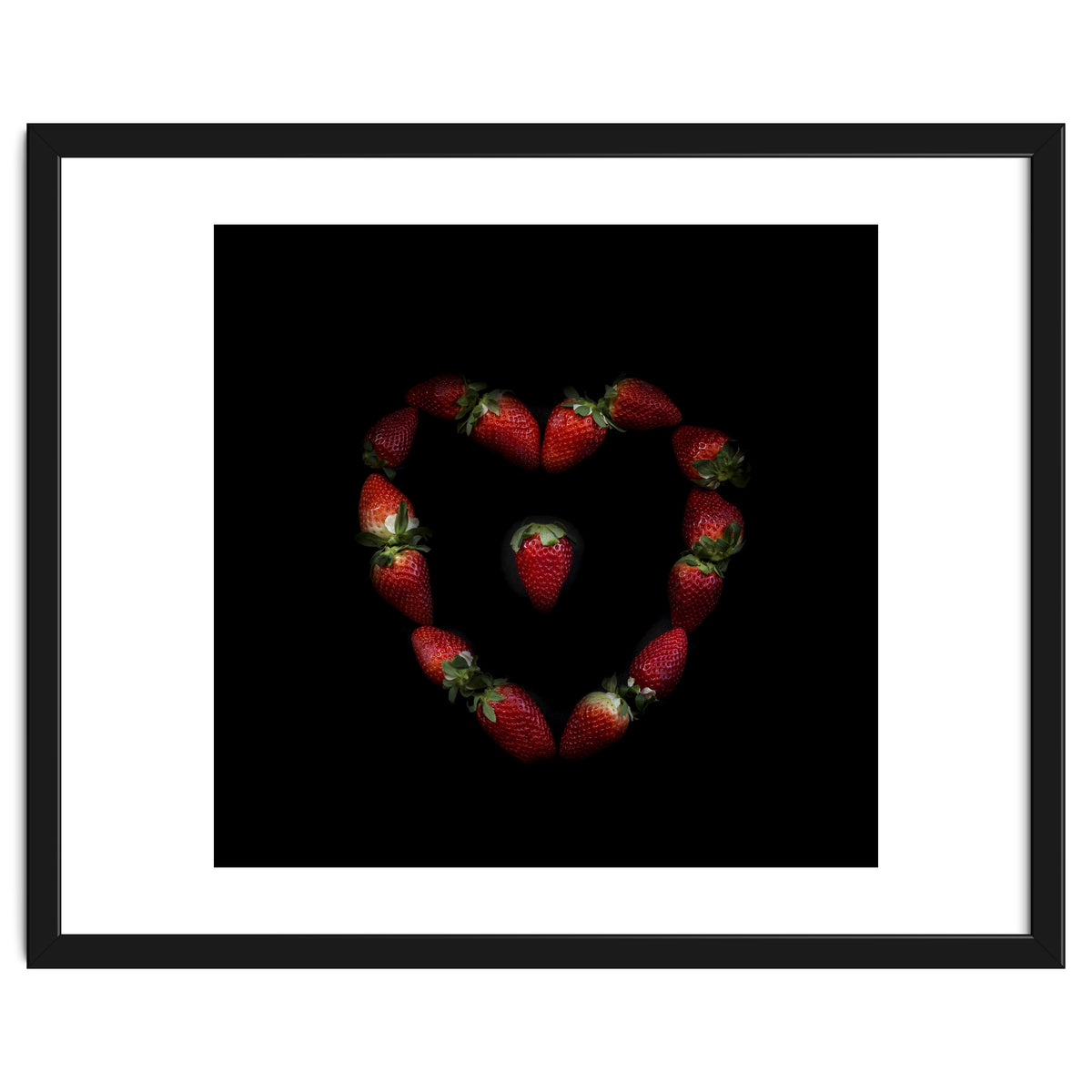 Heart of strawberries