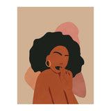 Black Woman Portrait Abstract Boho (Print Only) thumbnail