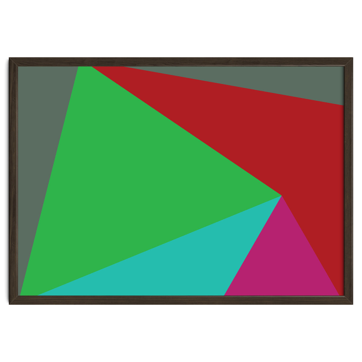 Geometric Shapes No. 19 -  green, magenta & blue