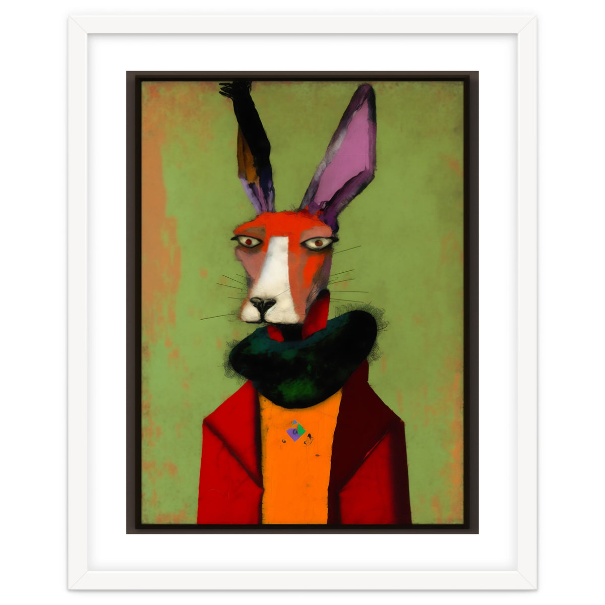 Hare In Clothes Portrait